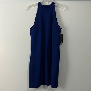 BCX Dress Blue Halter Neck Dress